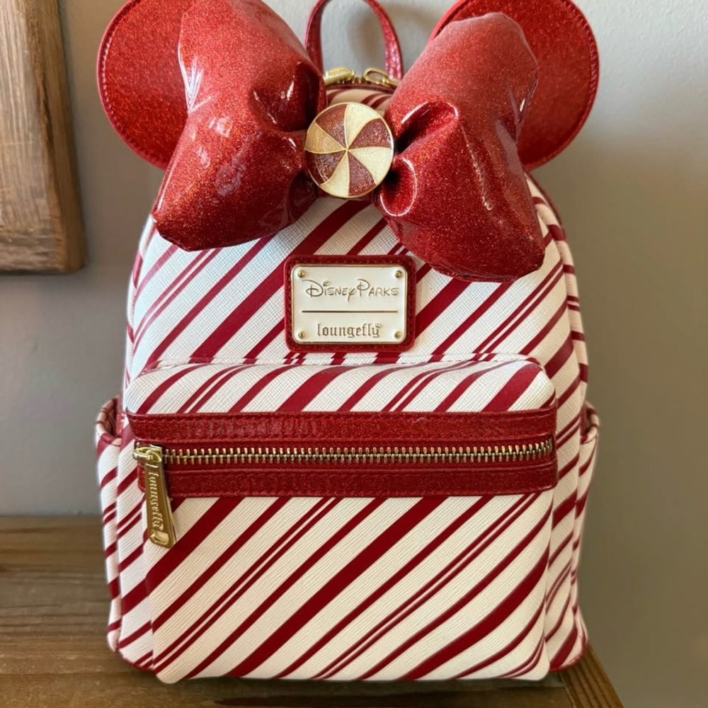 Disney Loungefly Peppermint Mini Backpack - Red & White